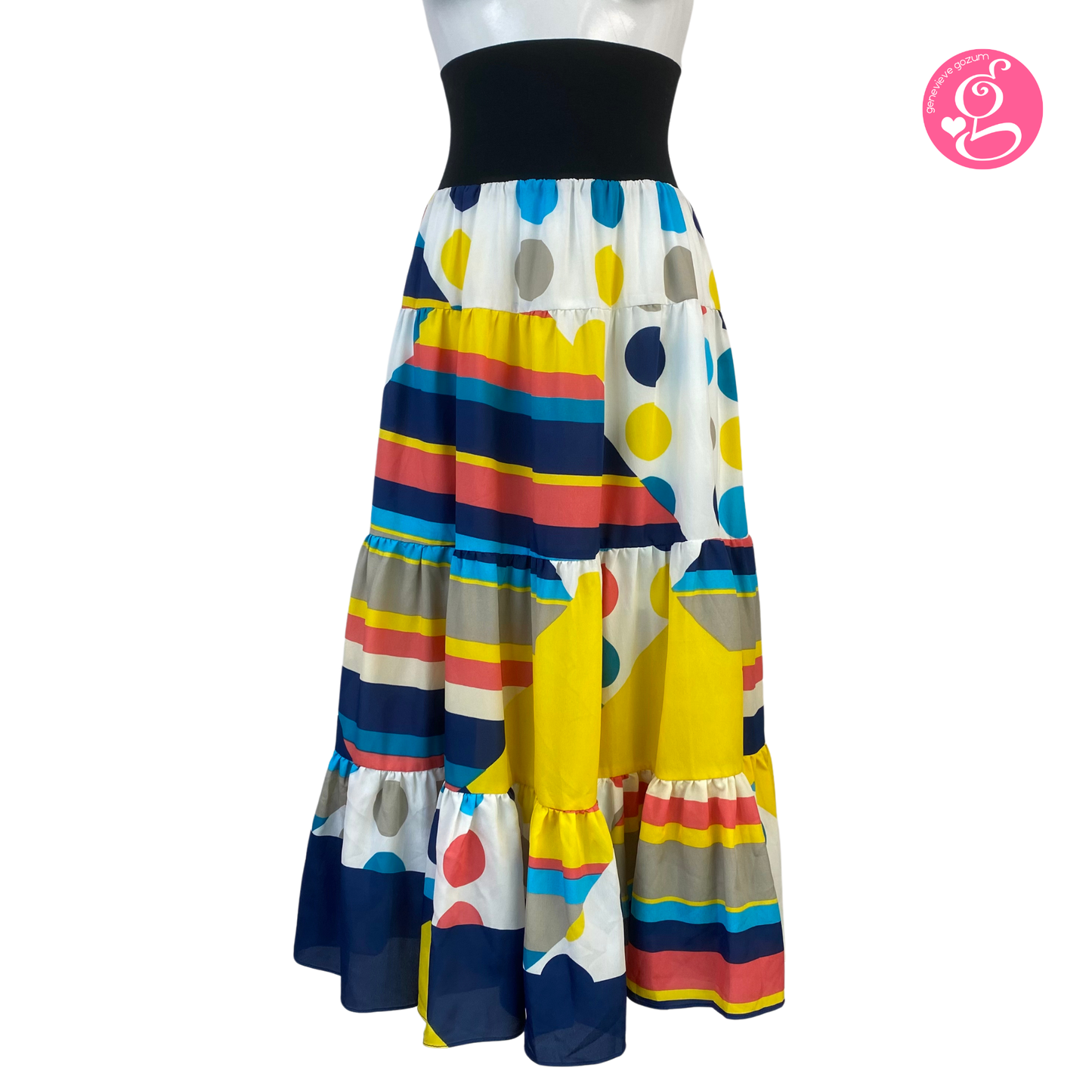 Geometric Brights Long Skirt