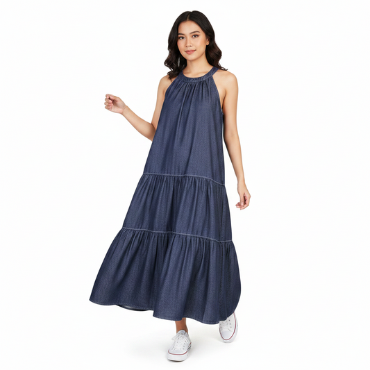 Sweet Denim Maya Layered Maxi