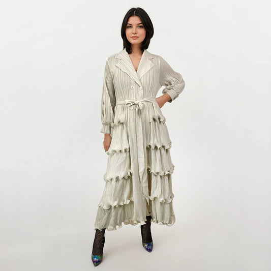 Masterpiece Origami with Collar Swirl Dress