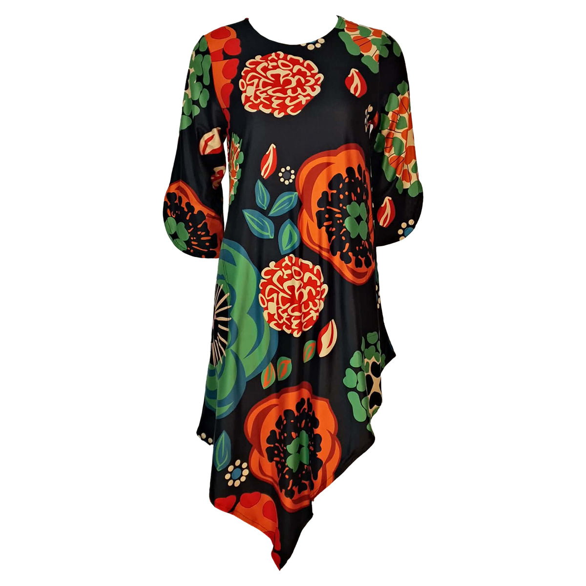 Asymmetrical Dress with Leggings Set