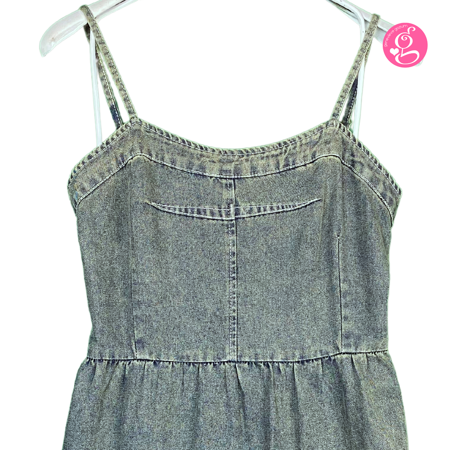 Sweet Denim Dress Lovie Layered Raw Edge