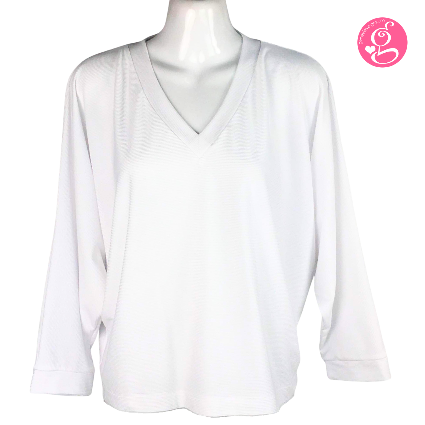 Genevieve Gozum Pullover Blouse with Dolman Sleeves & Turtle Neck