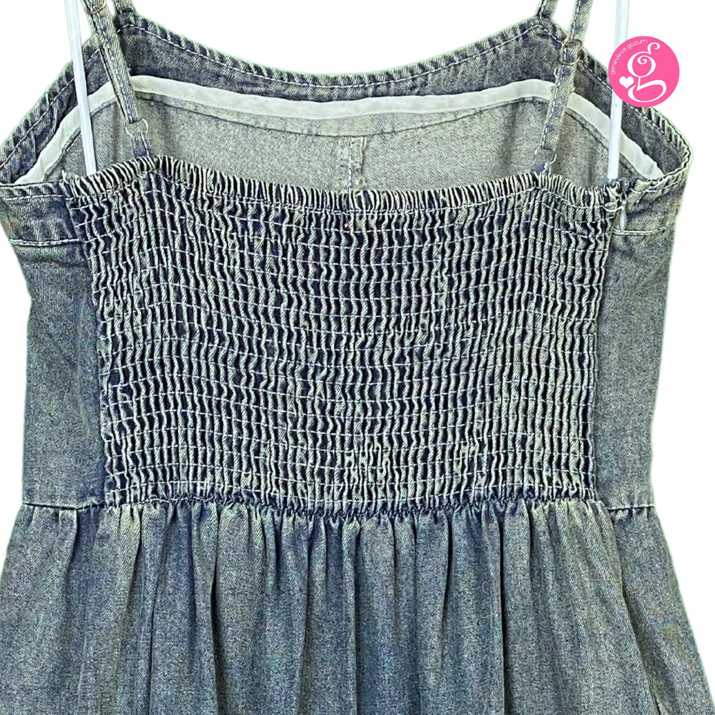 Sweet Denim Dress Lovie Layered Raw Edge