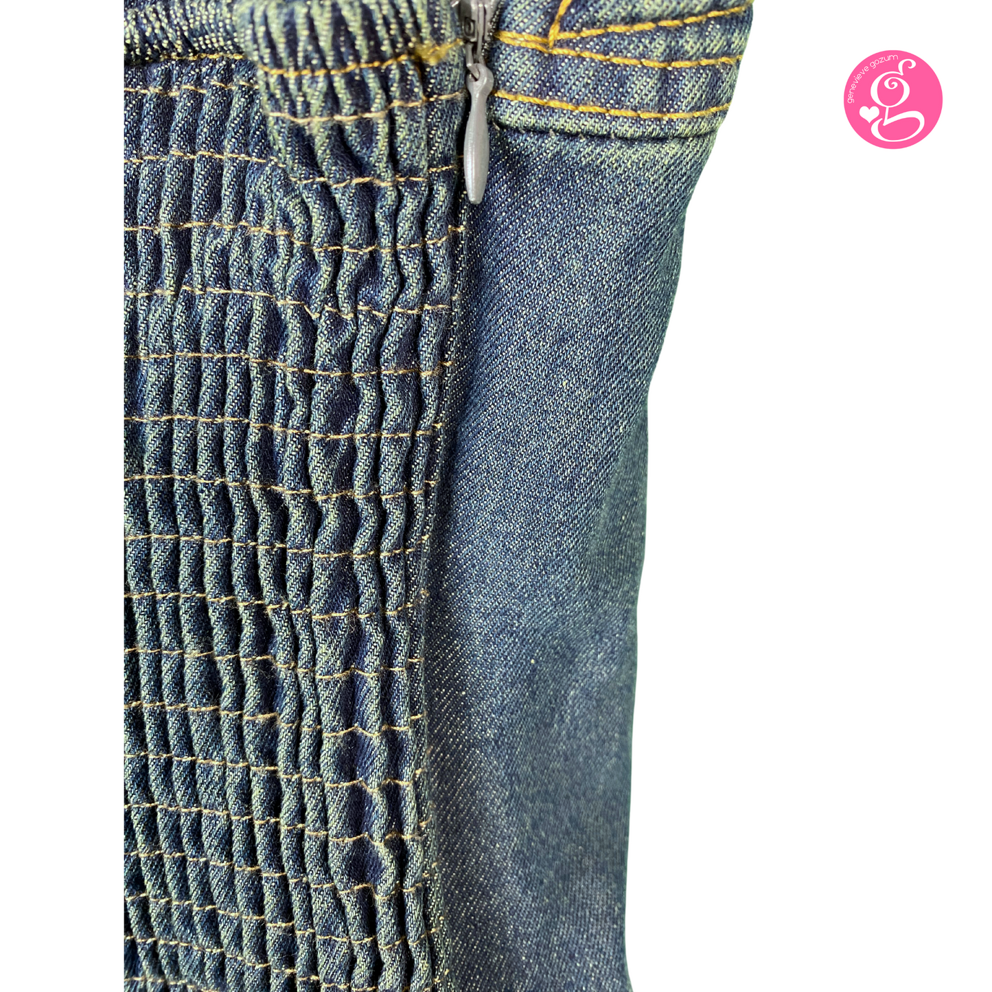 Sweet Denim Dress Lovie Layered Raw Edge