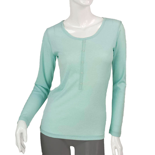 Ultra Light Ribbed Long Sleeves Classic Camiso Top Blouse