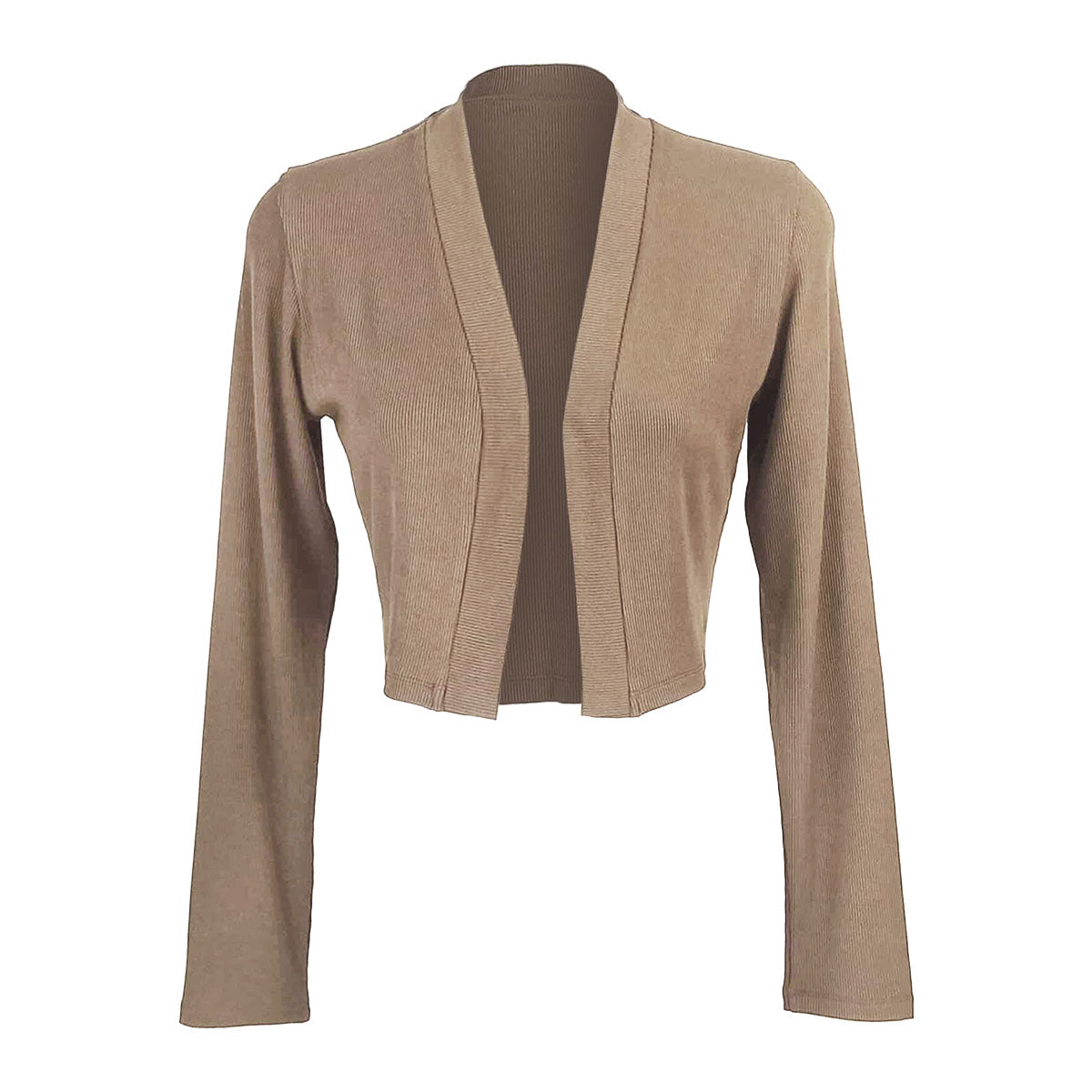 Classic Slimming Waisted Cardigan Long Sleeves Plain