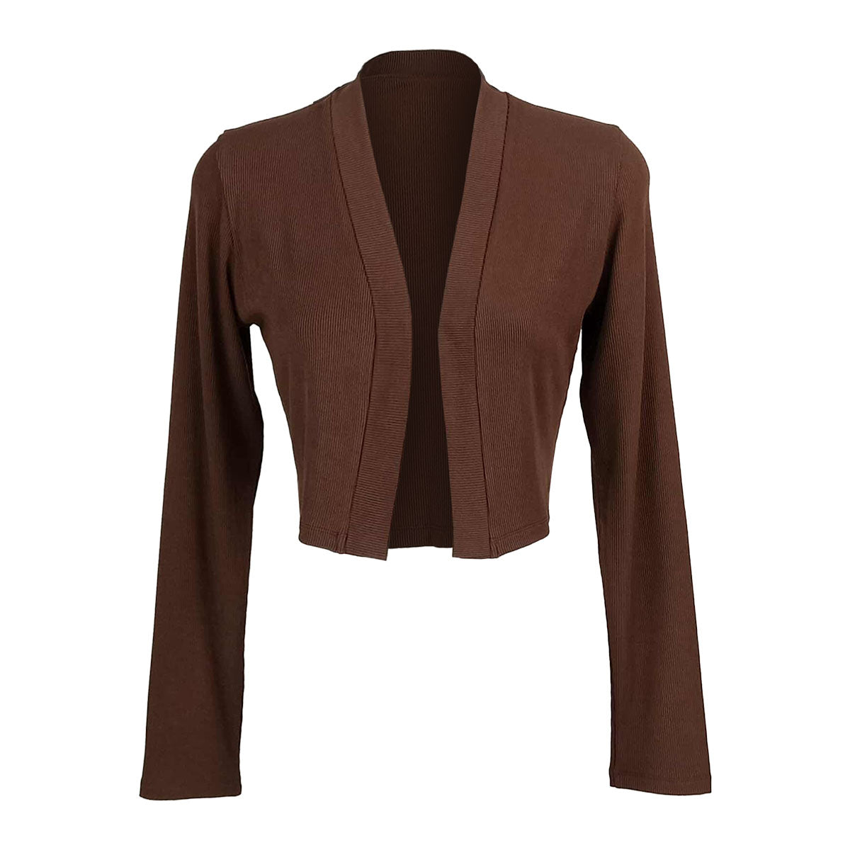 Classic Slimming Waisted Cardigan Long Sleeves Plain