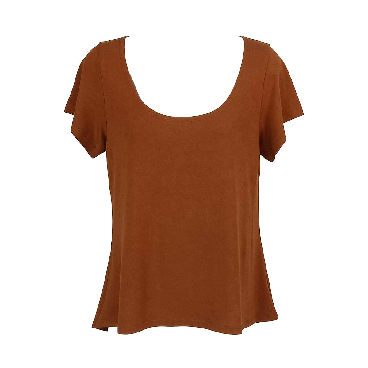 Genevieve Gozum Scoop Neck Blouse with Easy Fit
