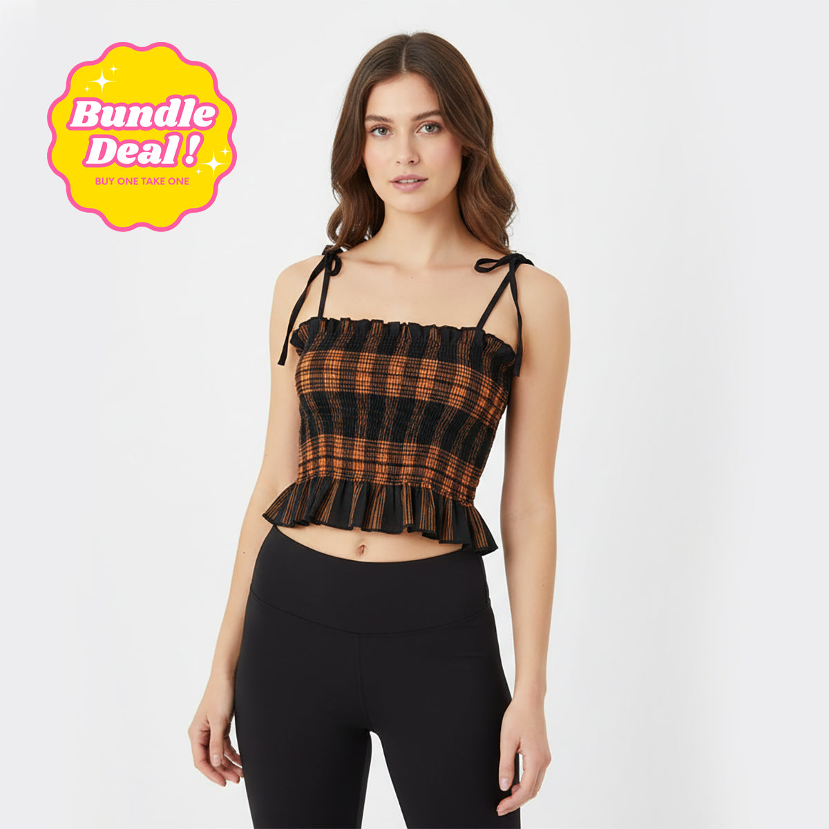Spaghetti K Pop Gingham Tube Top