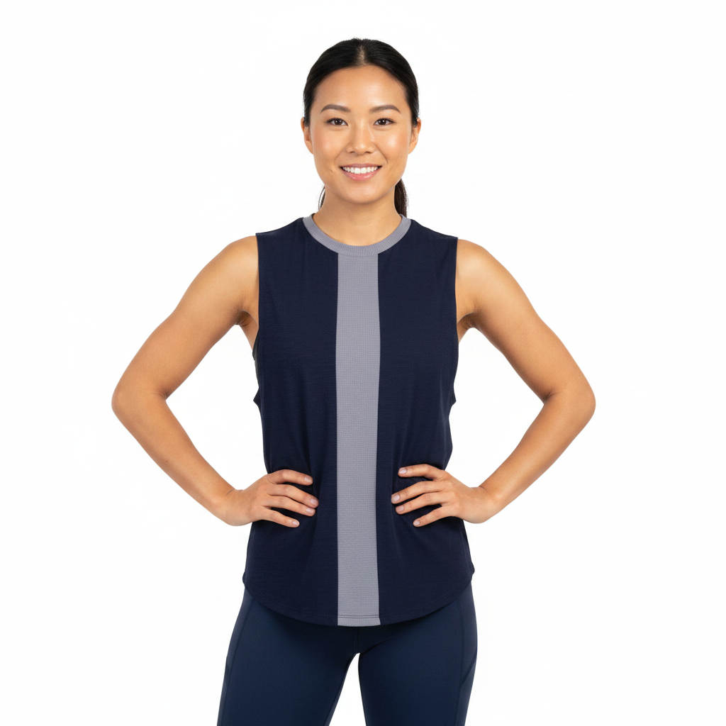 Bamboo & Waffle Loose Vest