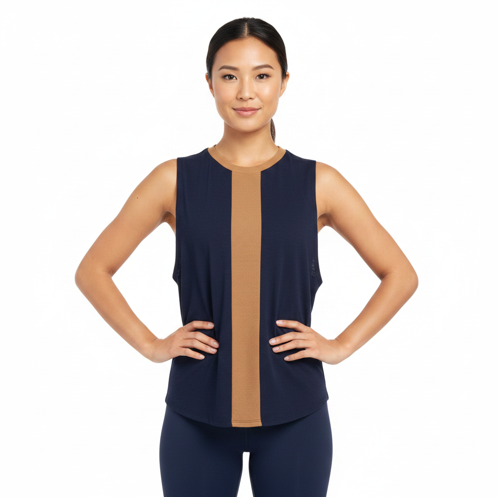 Bamboo & Waffle Loose Vest