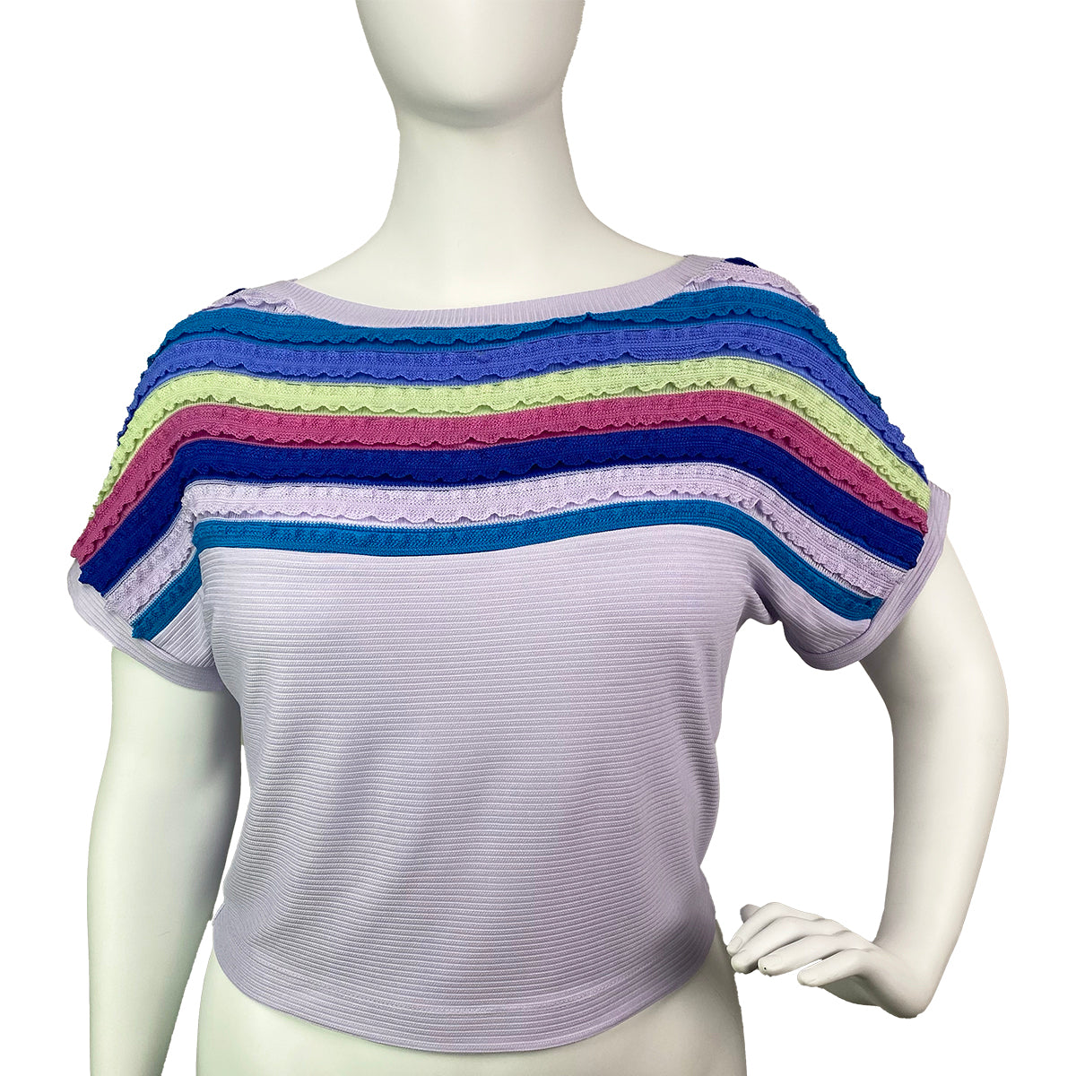 Extended Blouse with Combo Fancy Stripes