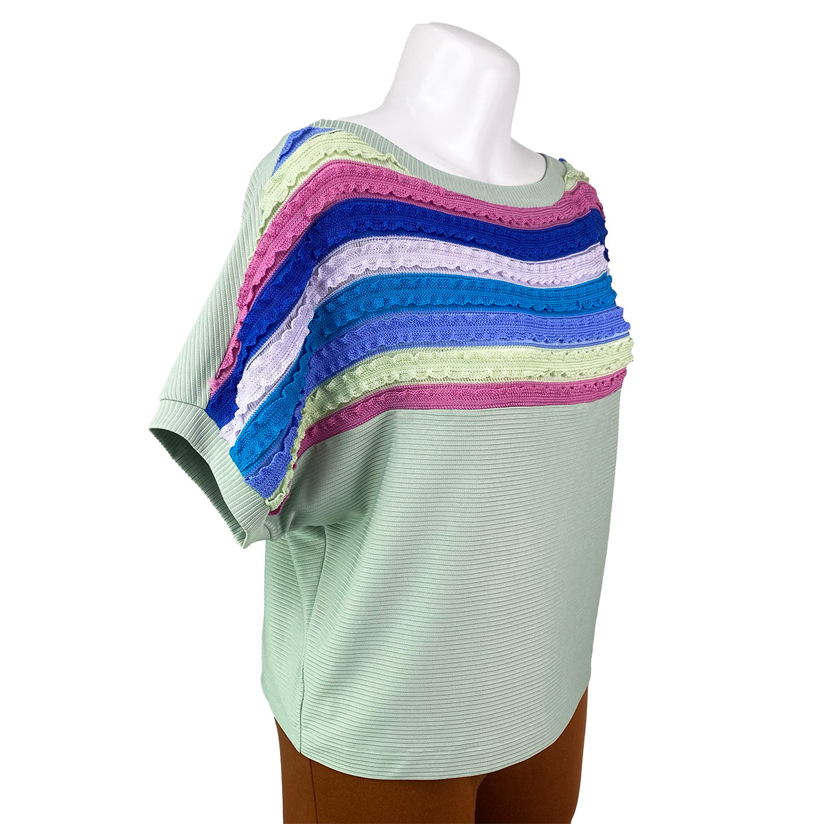 Extended Blouse with Combo Fancy Stripes