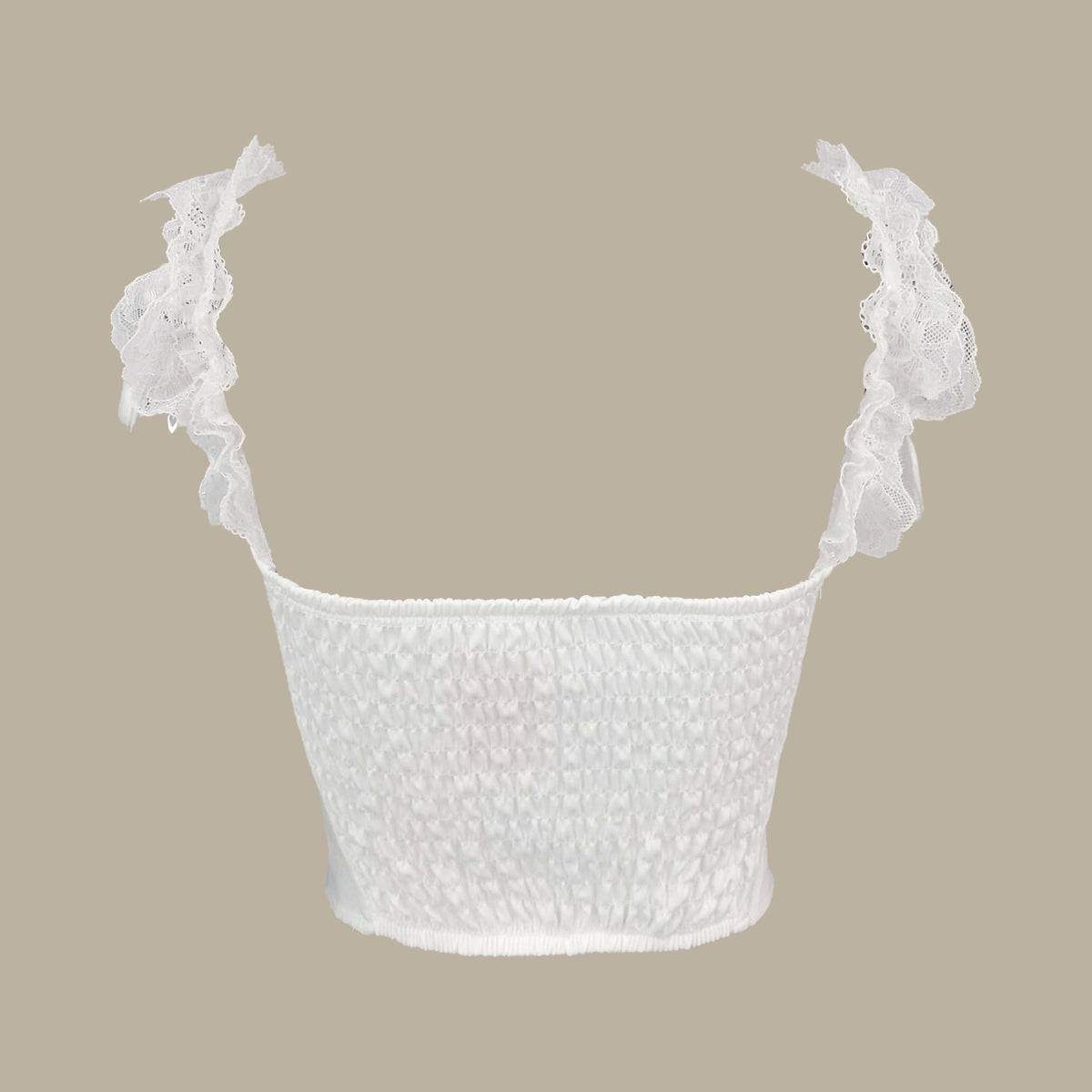 Sweet Corset with Bust Pads Ruffle Lace