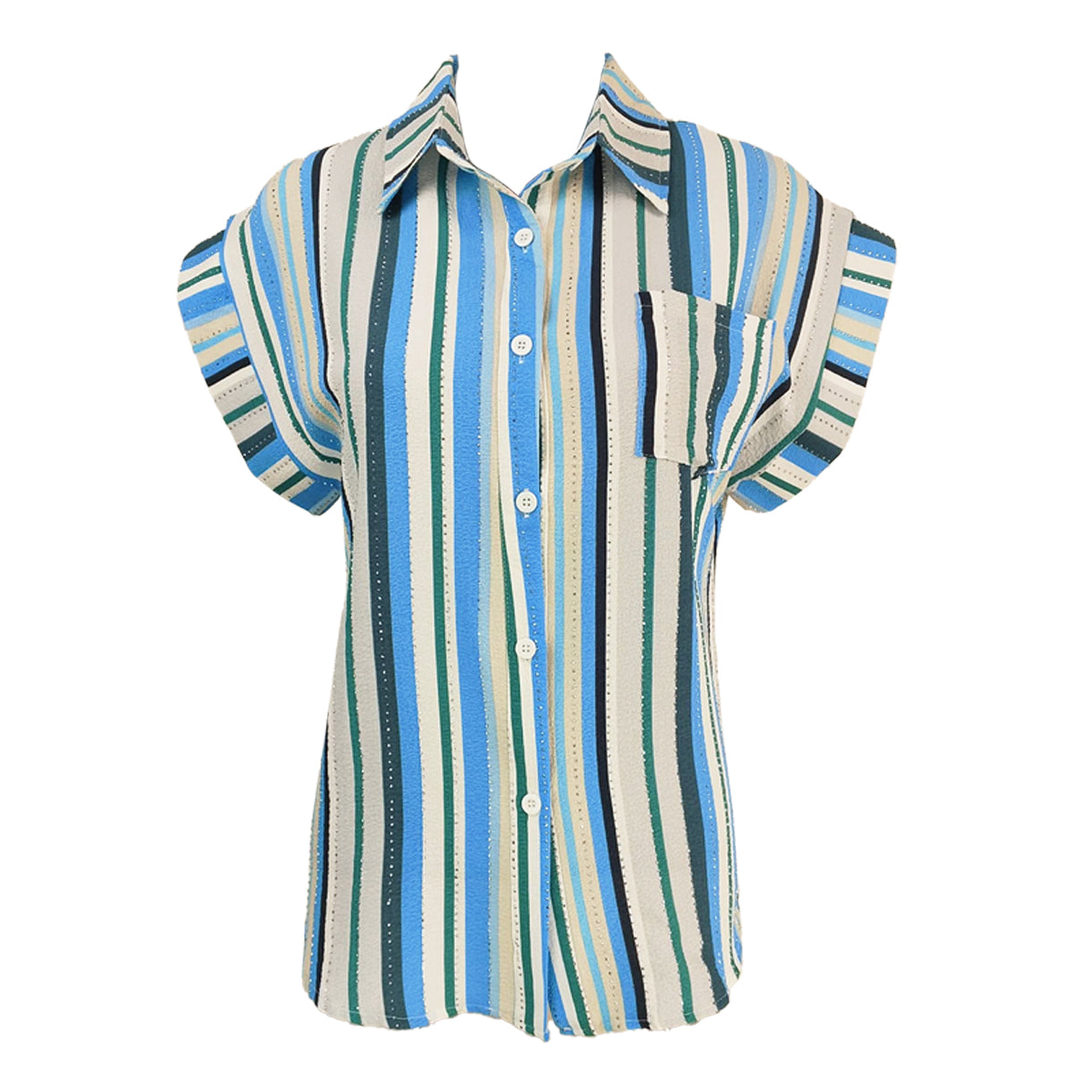 Fancy Stripes Extended Sleeves Polo Stripes