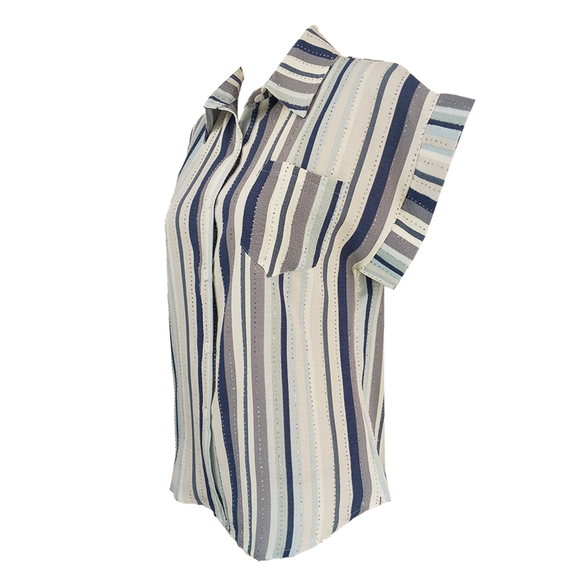 Fancy Stripes Extended Sleeves Polo Stripes