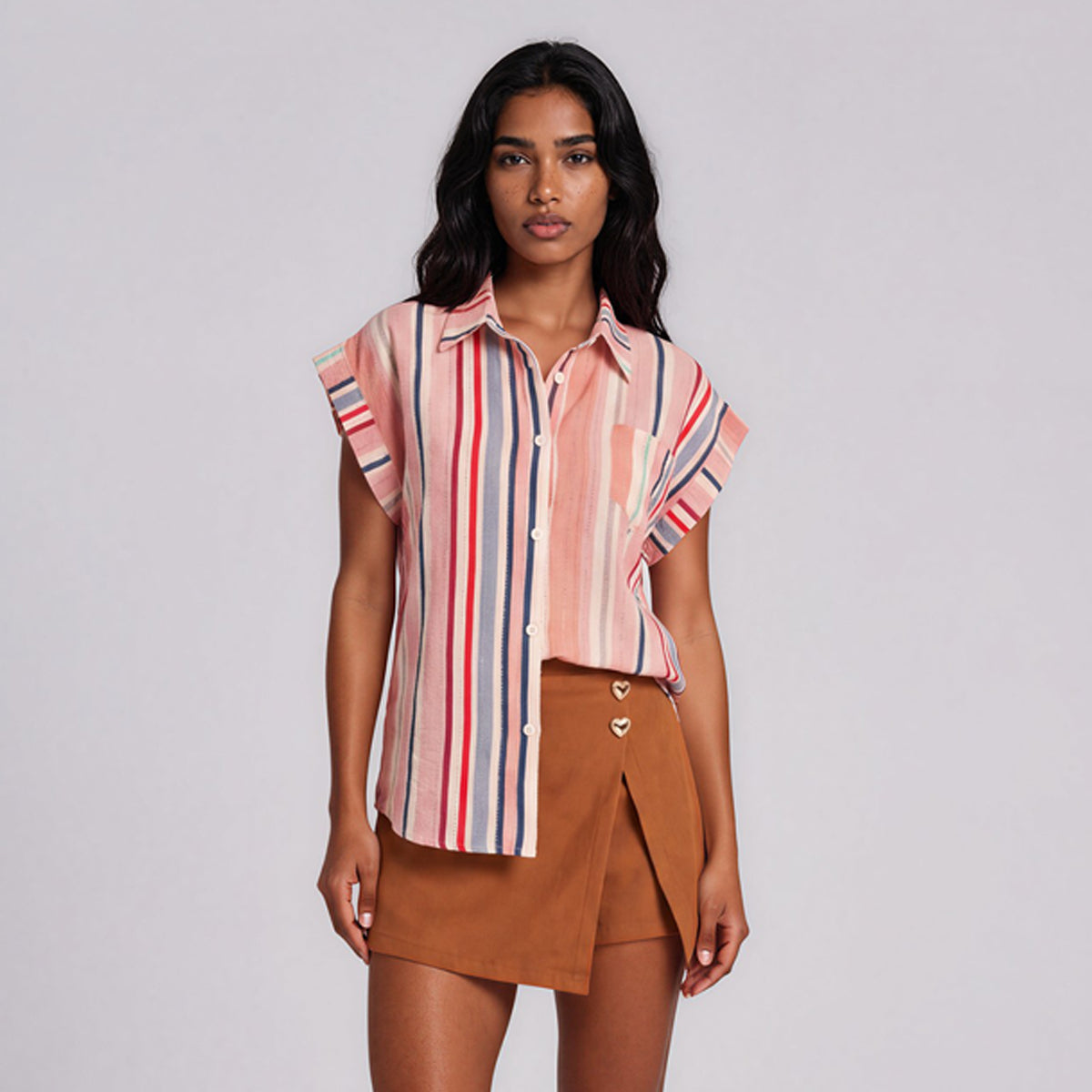 Fancy Stripes Extended Sleeves Polo Stripes