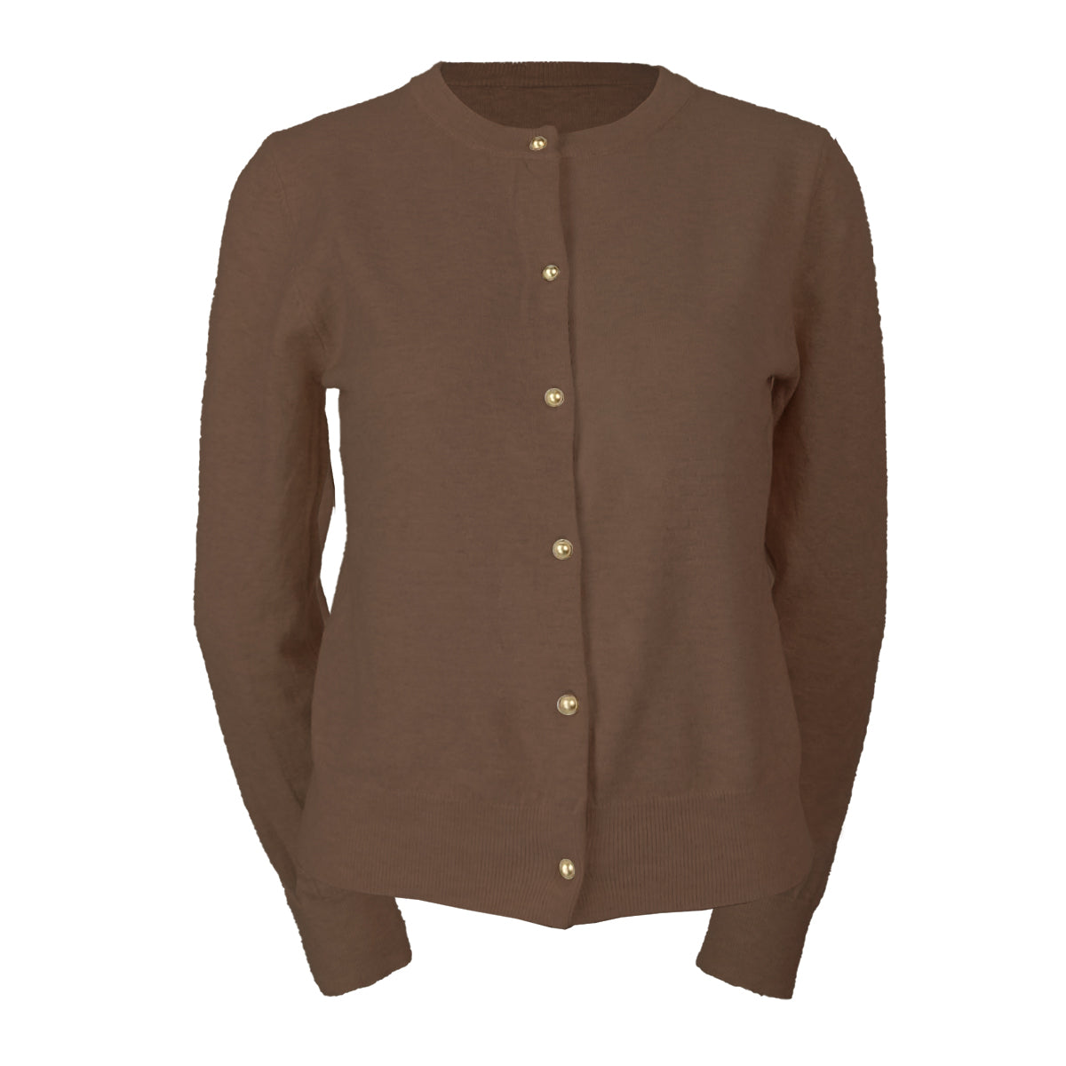 Cardigan Long Sleeves Creamy with Gold Button