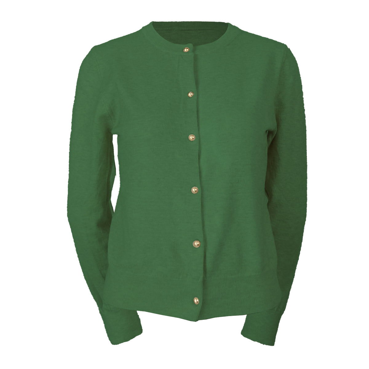 Cardigan Long Sleeves Creamy with Gold Button