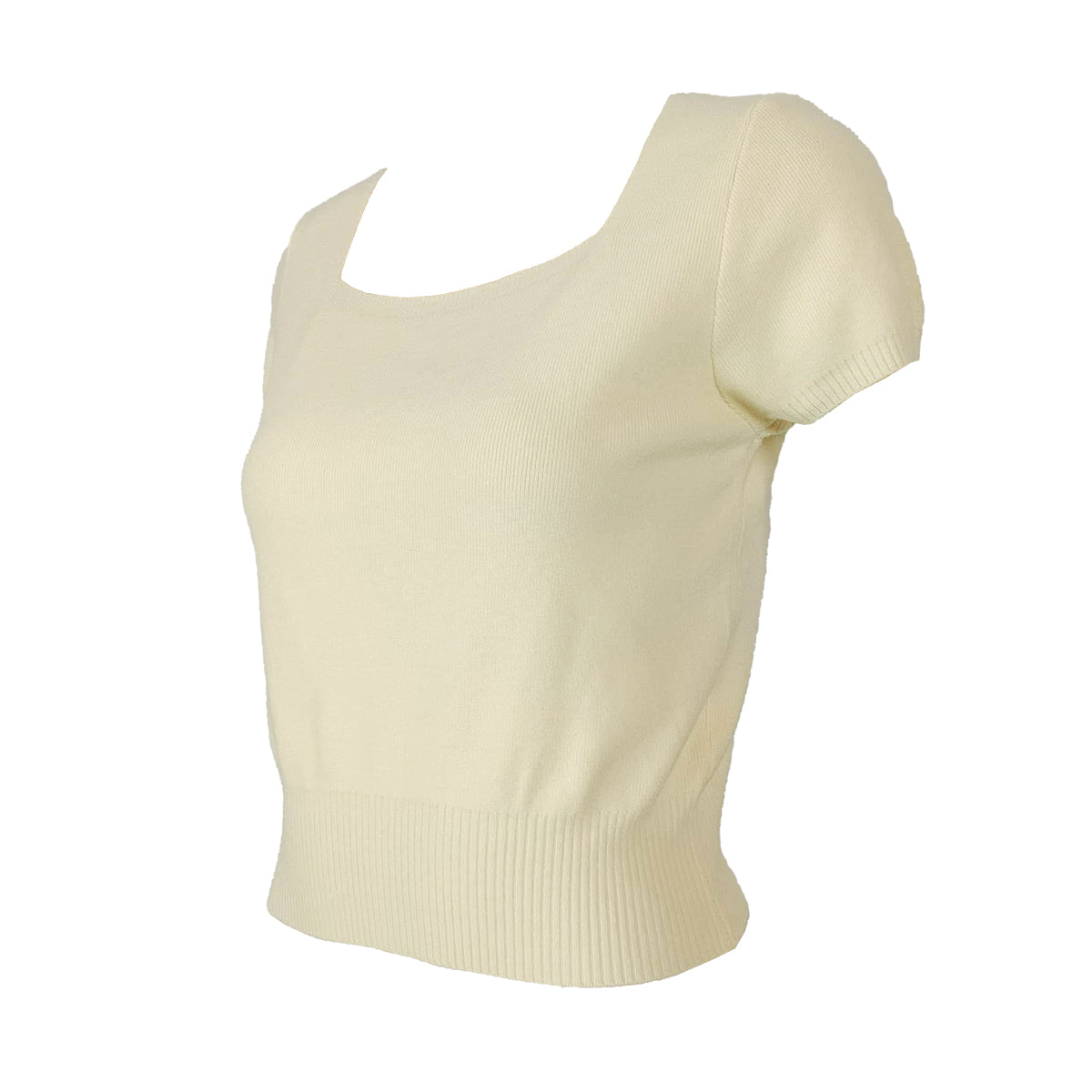 Essential Creamy Knit Square Neck