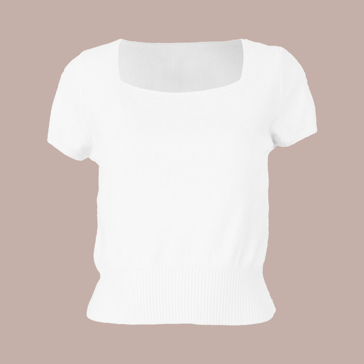 Essential Creamy Knit Square Neck