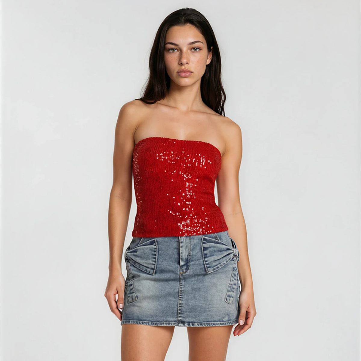 Pretty Corset with Bust Pads Sparkle and Shine