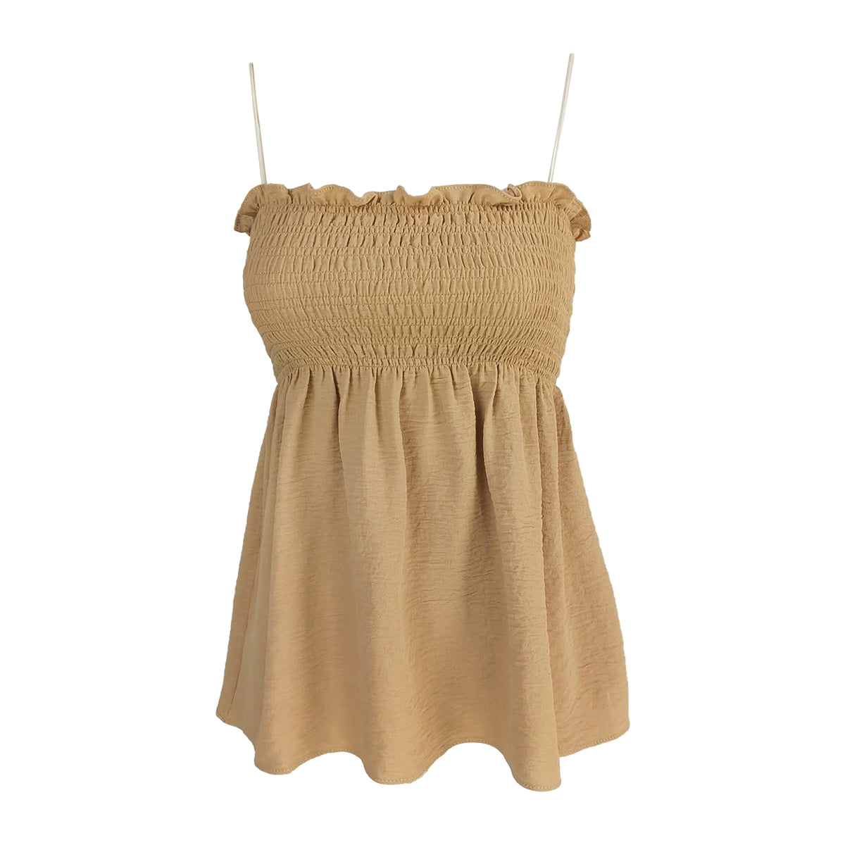 Amber Flowy Peplum Spaghetti Strap Top