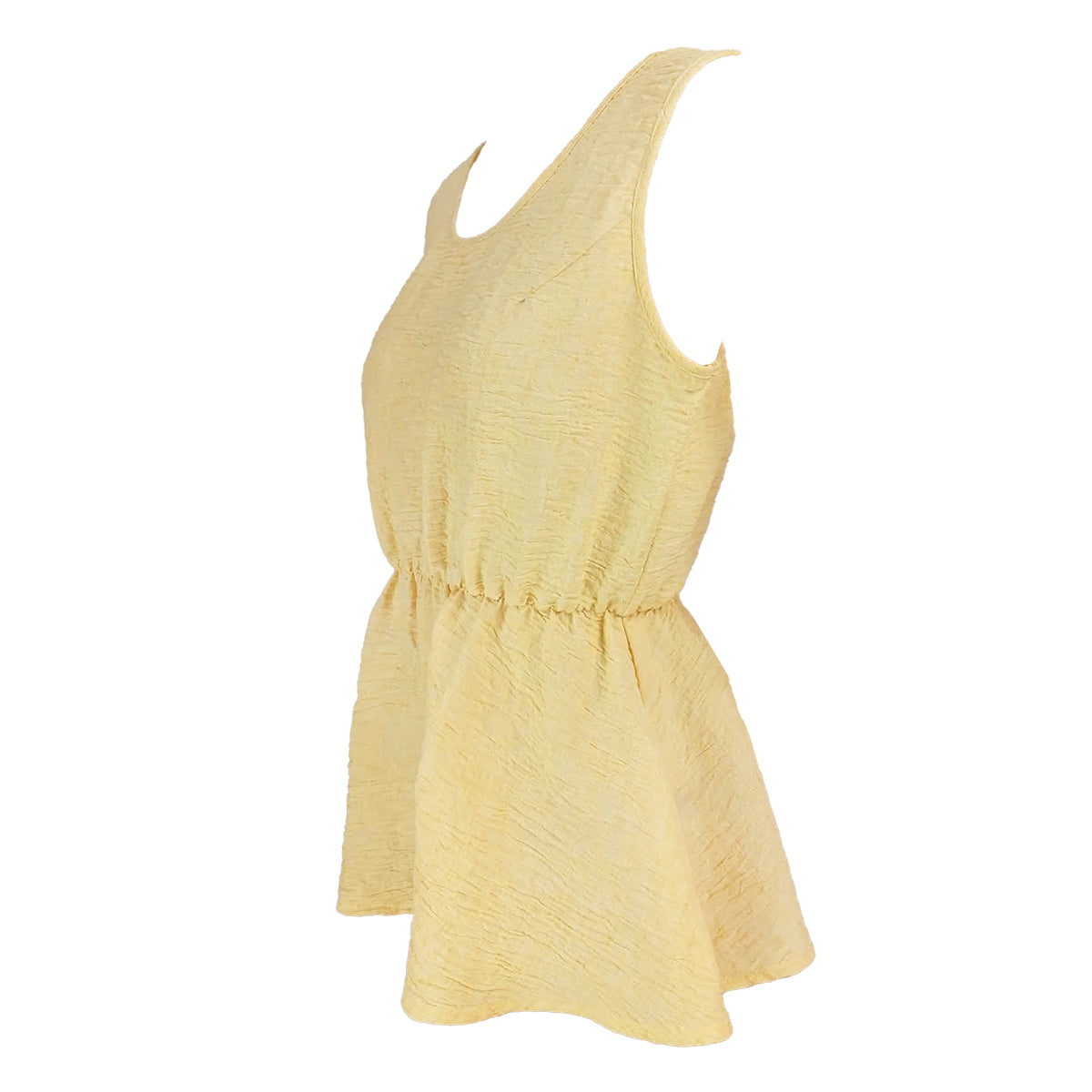 Olivia Peplum Pull-Over Textured Chambray