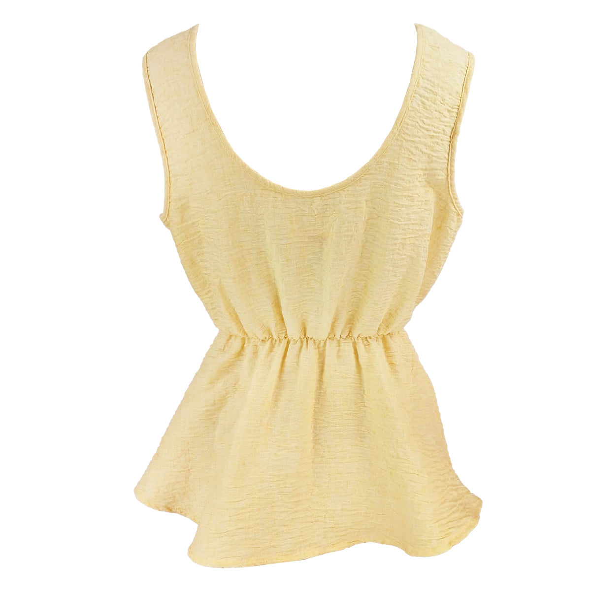 Olivia Peplum Pull-Over Textured Chambray