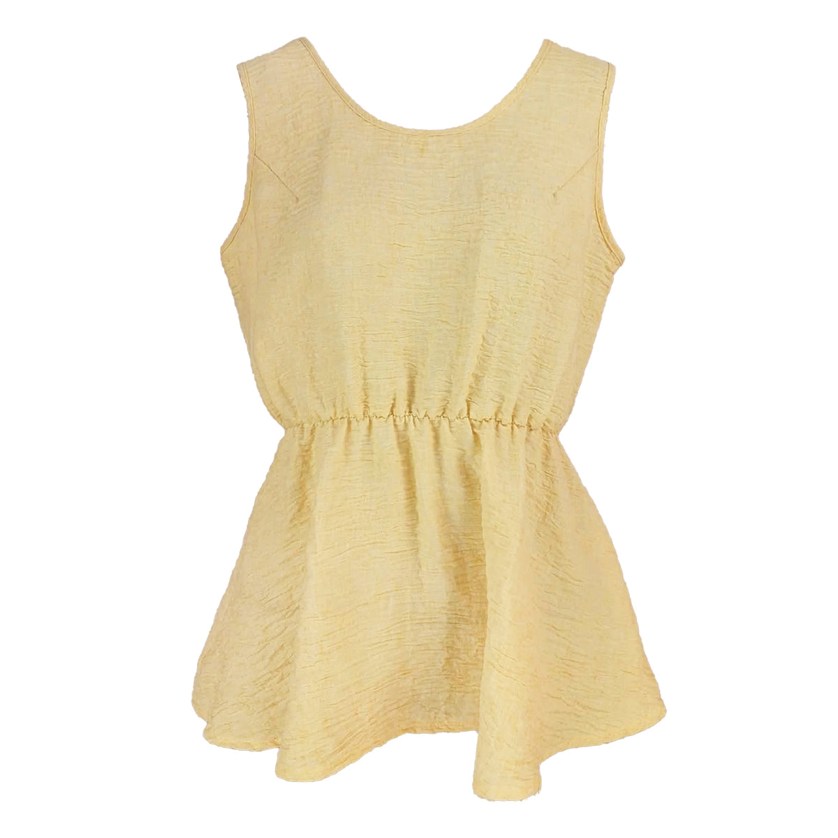 Olivia Peplum Pull-Over Textured Chambray