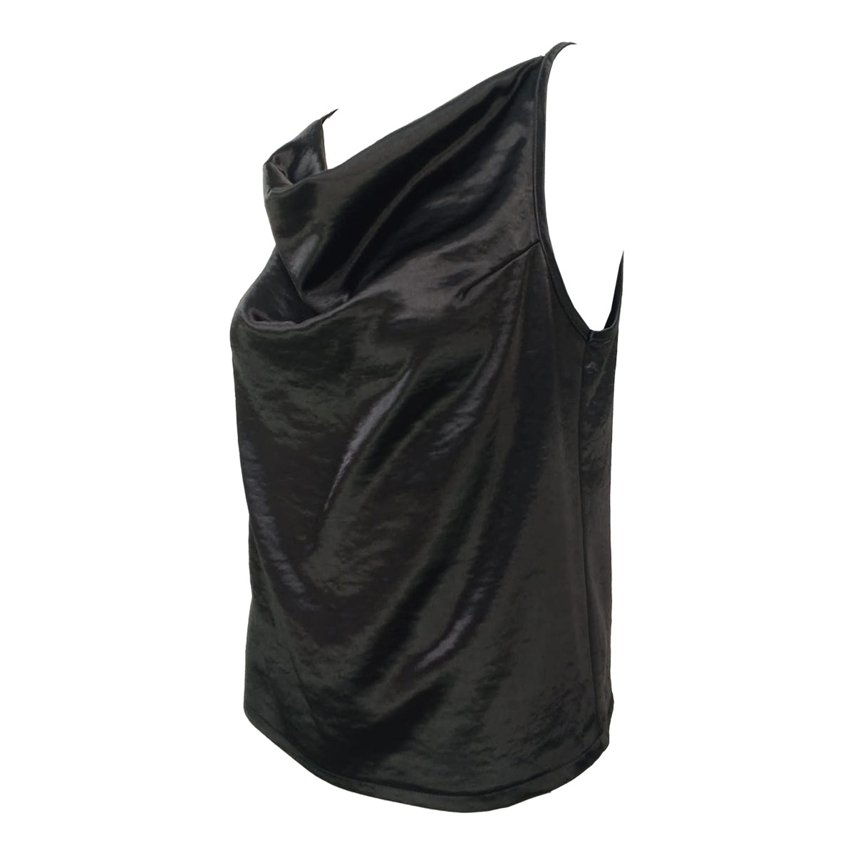 Luxe Satin Sleeves Cowl Neck Blouse