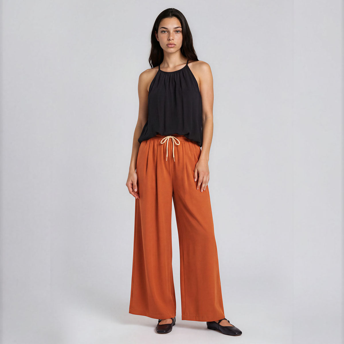 Mia Blouson Halter Tank Top