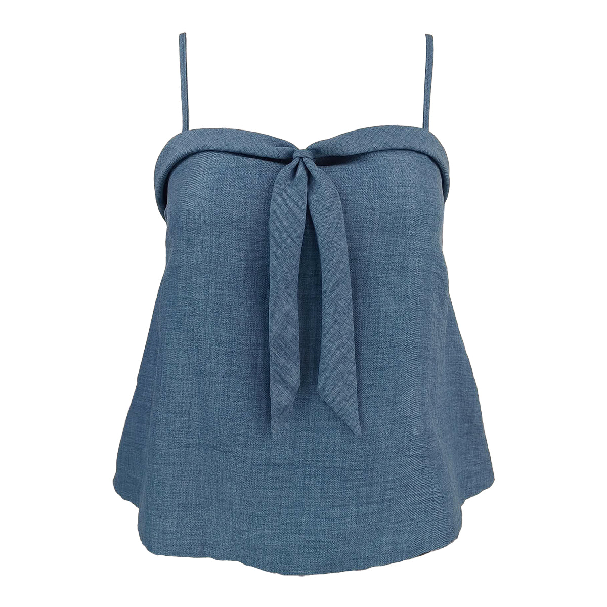 Serena Bow Spaghetti Flowy Top
