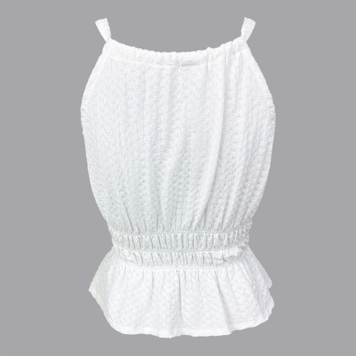 Jacquard Knit High Waisted Halter Top