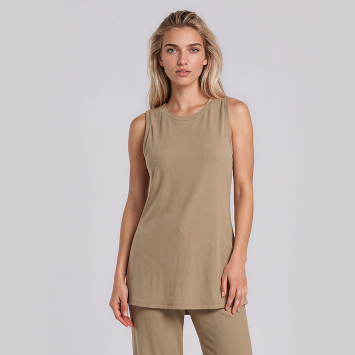 Travelers Sleeveless Tunic Blouse