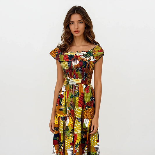 Giselle Printed Long Dress