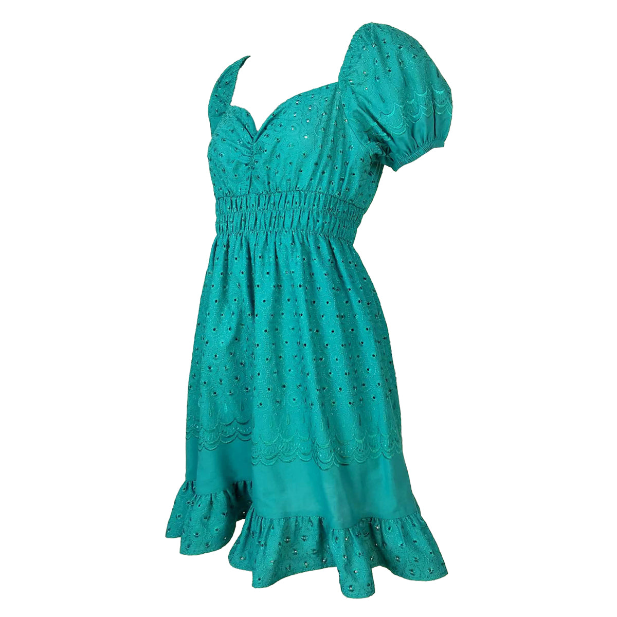 Satin Embroidery Sweetheart Short Dress