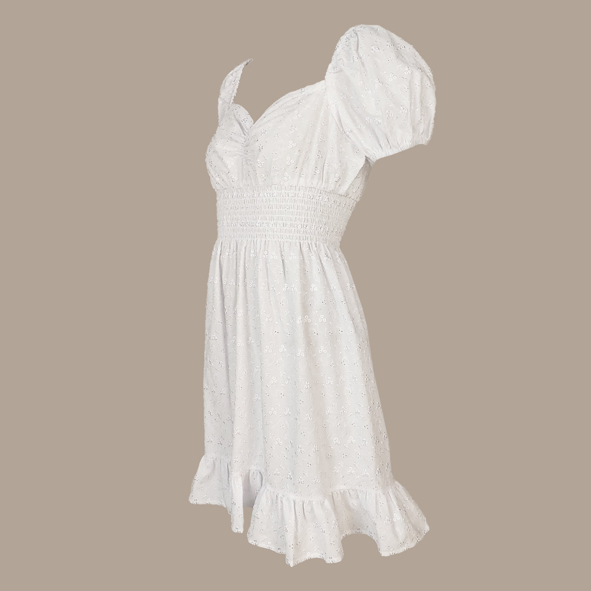 Satin Embroidery Sweetheart Short Dress