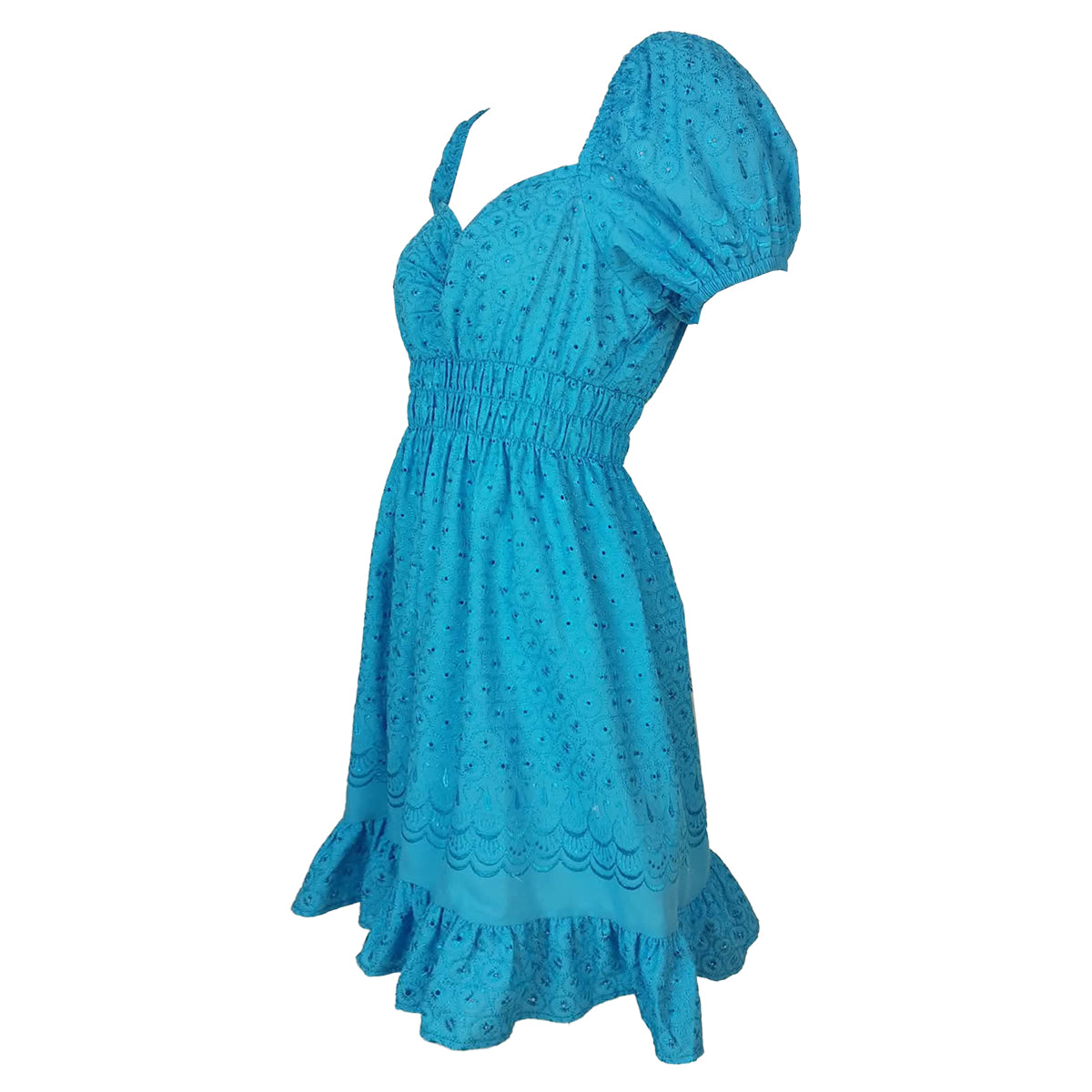 Satin Embroidery Sweetheart Short Dress