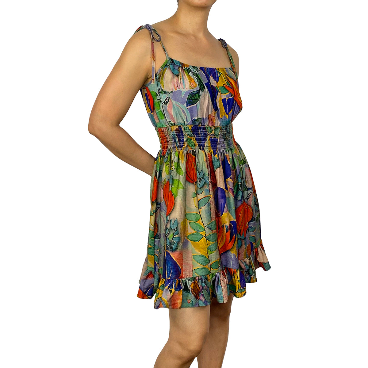 Organic Earth Spaghetti Short Dress