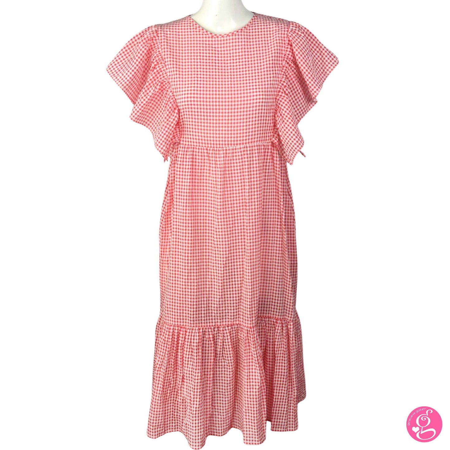 Butterfly Bailey Gingham Midi Dress