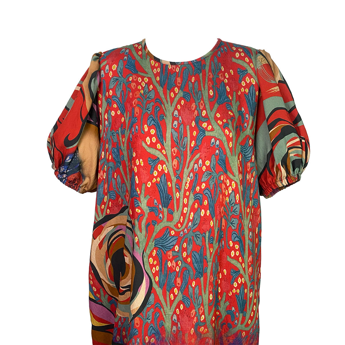 Organic Vintage Blooms Elegant Corded Sides Dress