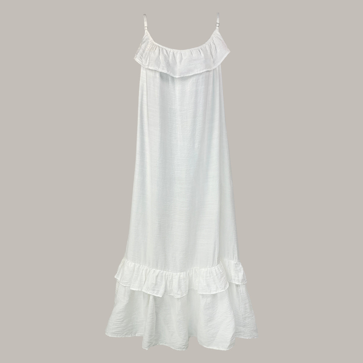 day to night maxi dress Day to Night Linen Ultra Easy Maxi Dress with Ruffles – Genevieve Gozum