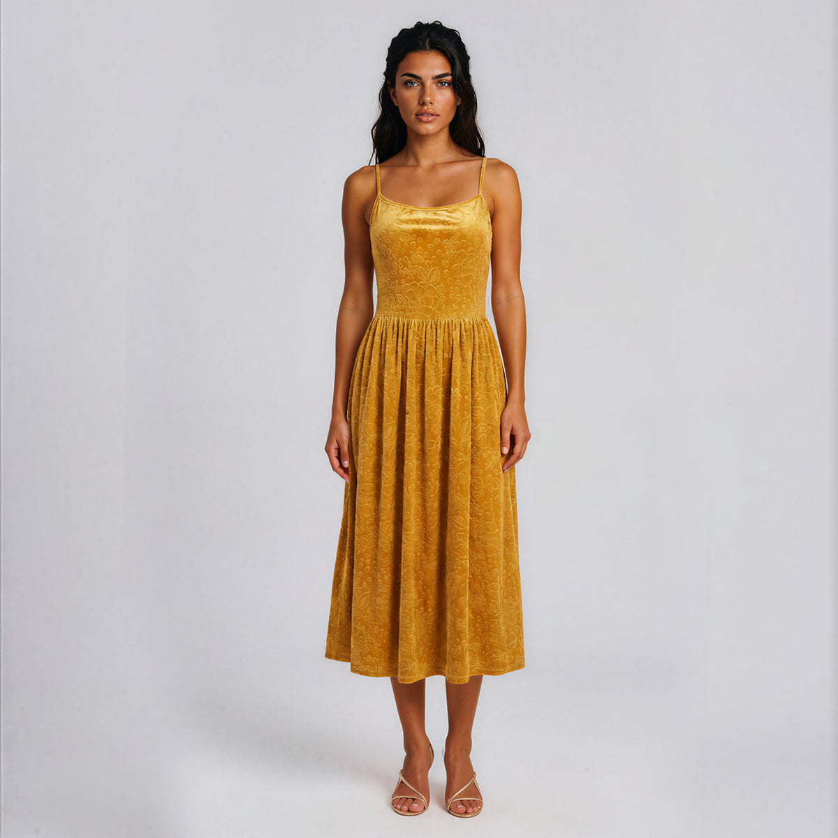 Stella Reversible Spaghetti Midi Dress