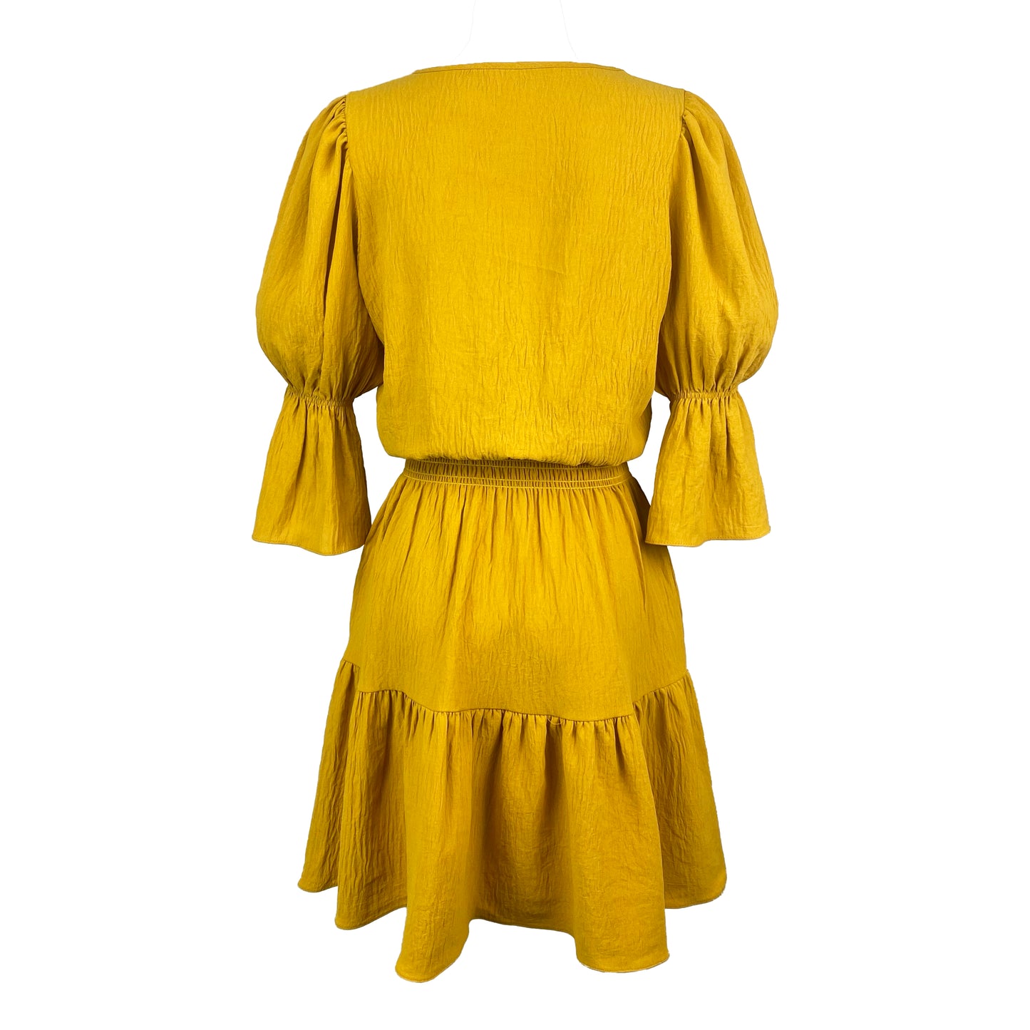 Puff Sleeves Knee Length Dress