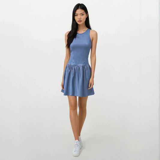 Keira Sleeveless Stretch Denim Dress