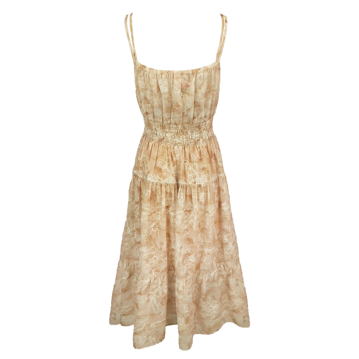 Watercolor Print Sofia with Bow Maxi Dress