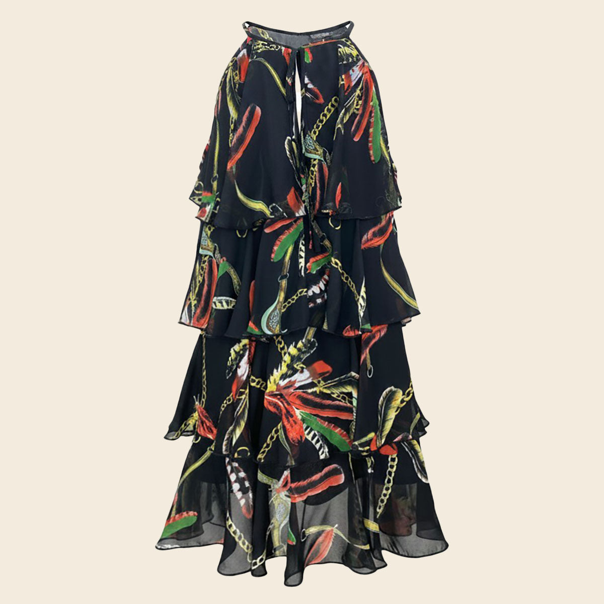 Daphne Halter Layered Mini Dress