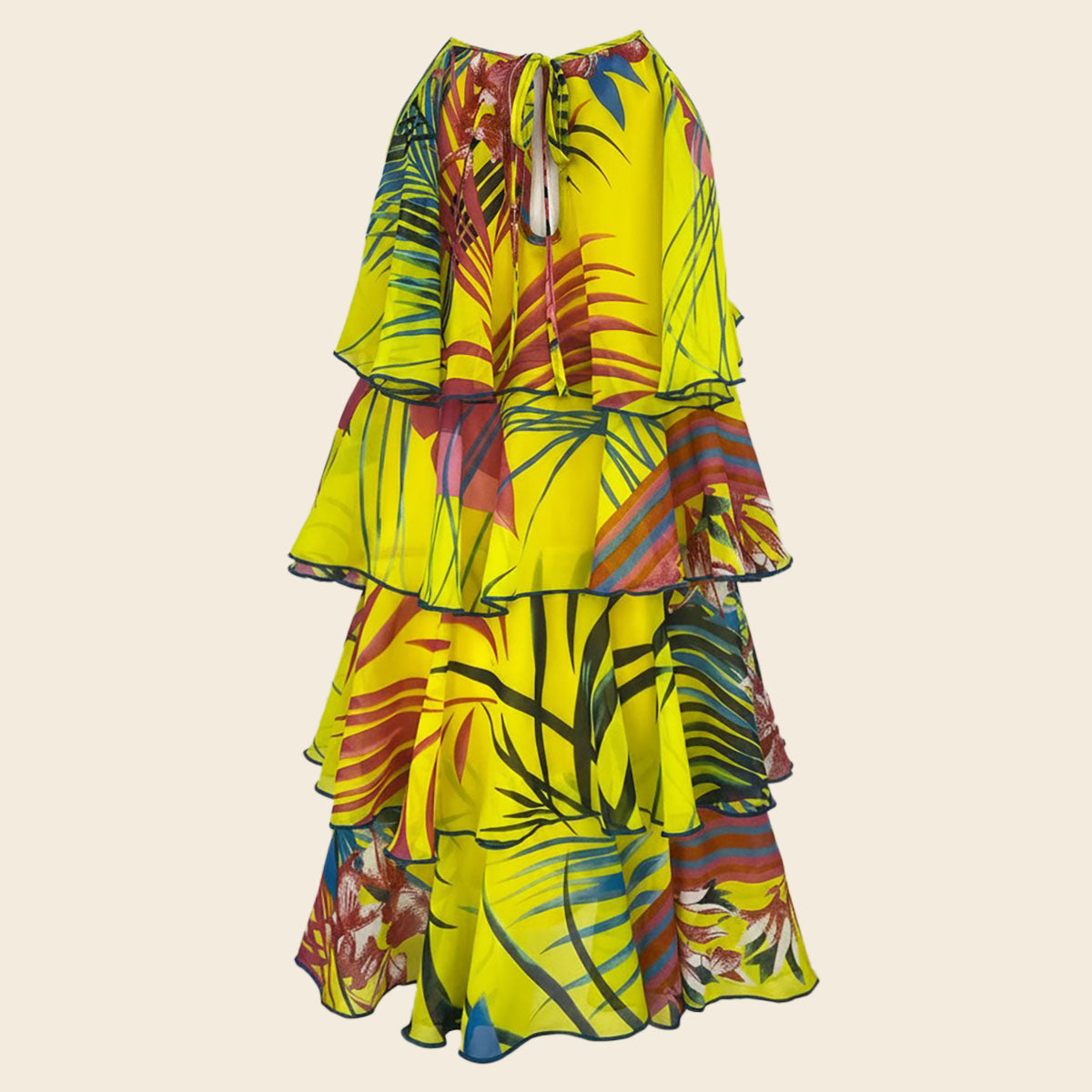 Daphne Halter Layered Mini Dress