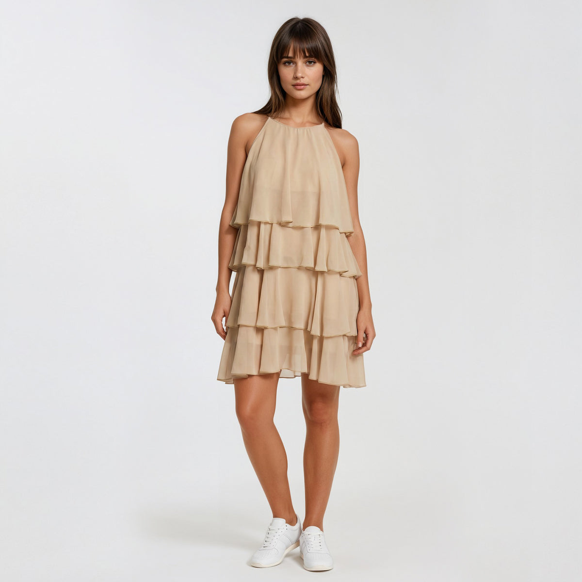 Daphne Layered Mini Dress Plain